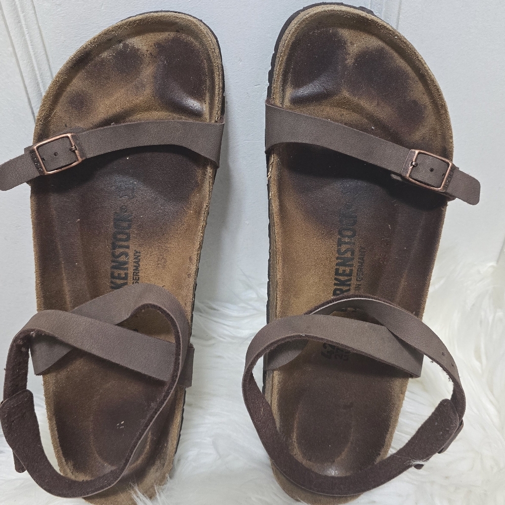 Birkenstock Daloa Brown Ankle Strap Sandals Unisex Size W11, M9 - Picture 3 of 8